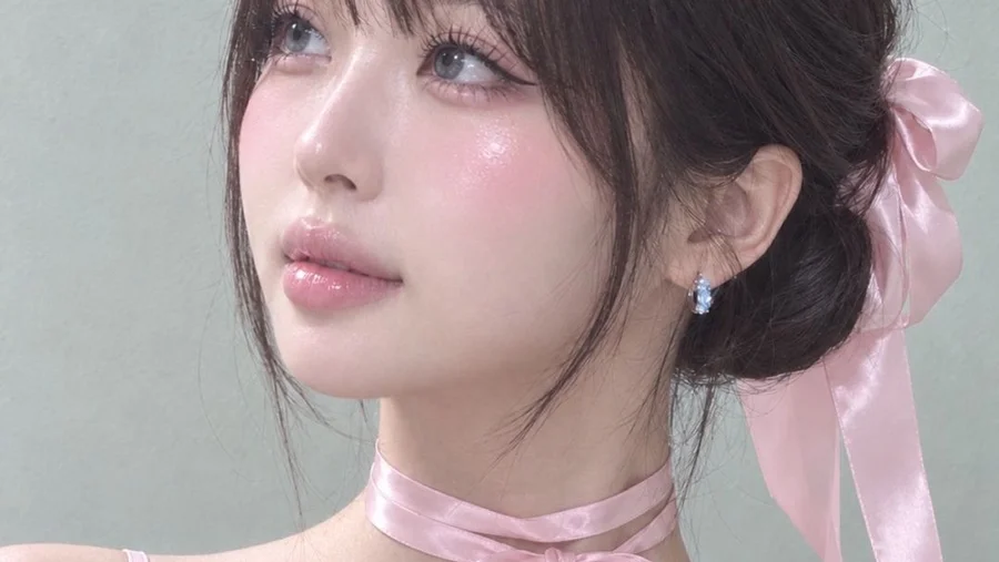 핑크 리본을 한 하츄
